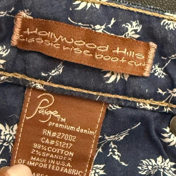 Paige Hollywood Hill Classic Rise Bootcut Jeans Sz 30 - Picture 7 of 7